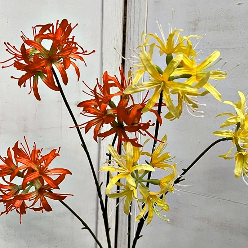 台灣現貨【仿真彼岸花】蔓珠莎華供花拜拜祭祀追思佈置 拍照情境造景 插花素材 多色 花藝材料