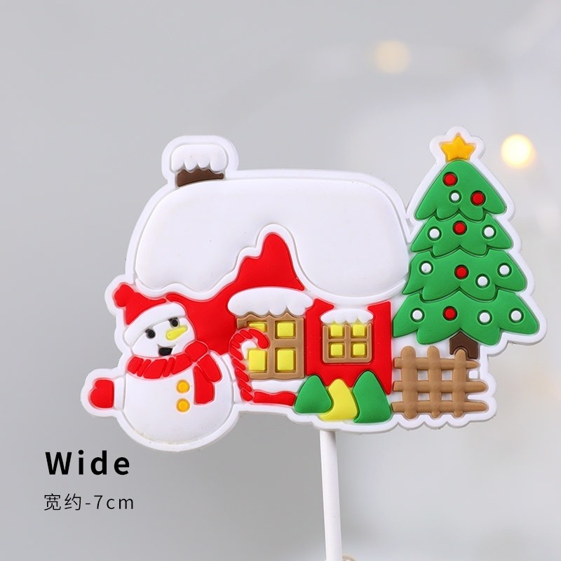 軟膠插飾❰雪人房屋聖誕樹❱(1個)