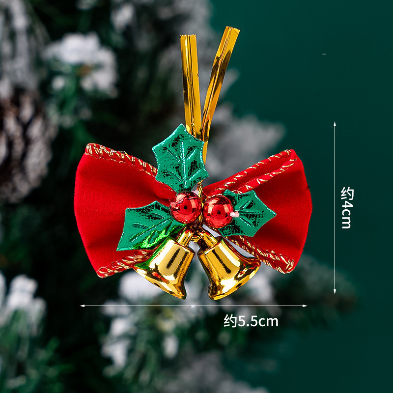 (魔帶款)綠葉紅蝴蝶結鈴鐺(1組3個),除了特別備註外都是1個的價格