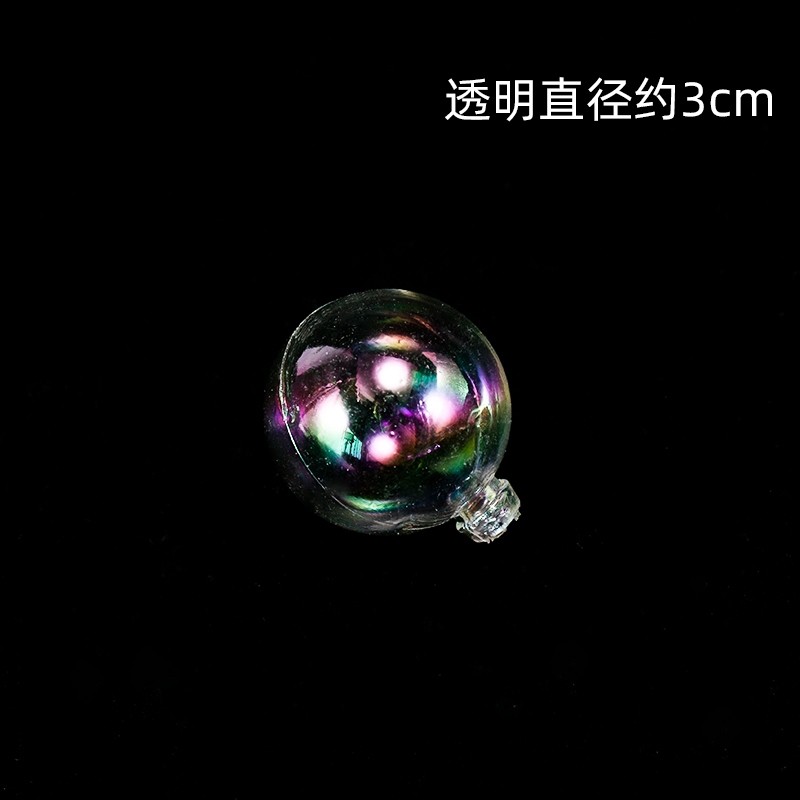 3cm幻彩透明聖誕球(5顆)