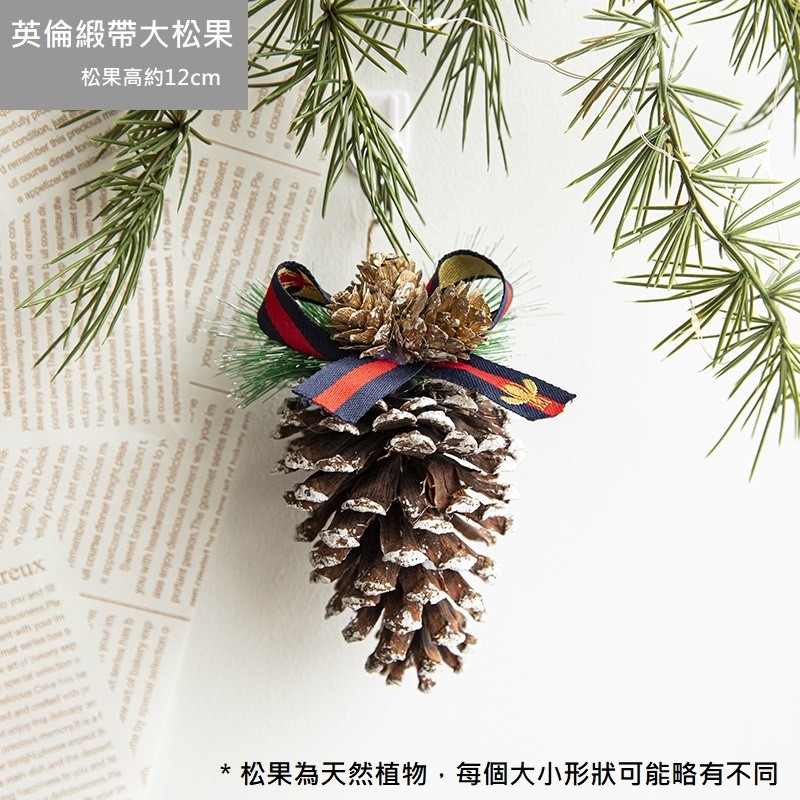 造型大雪松果❰英倫緞帶❱