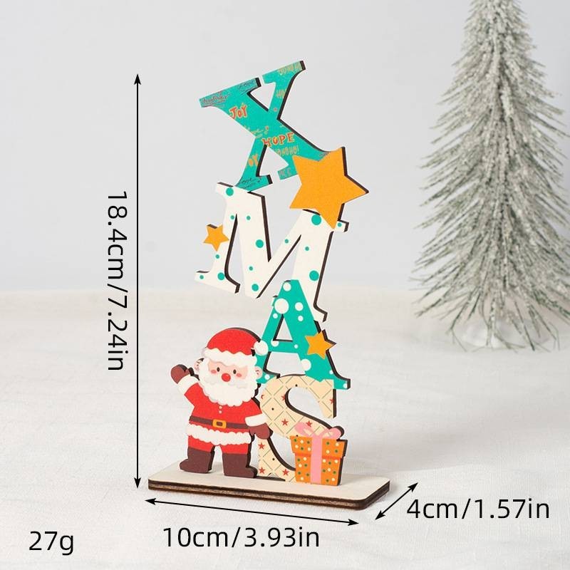 台灣現貨【聖誕英文桌面擺件】木質字母WELCOME XMAS NOEL 雪屋聖誕樹 櫥窗櫃檯 聖誕佈置