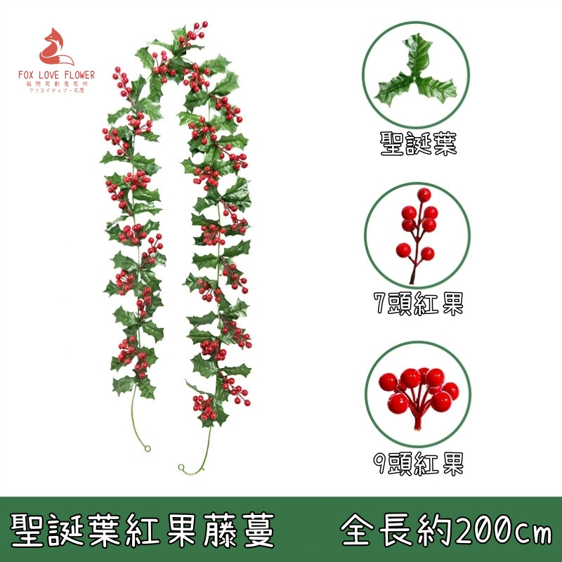 聖誕葉紅果藤蔓