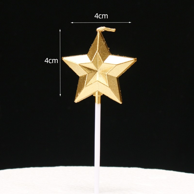 金色五角星蠟燭插枝