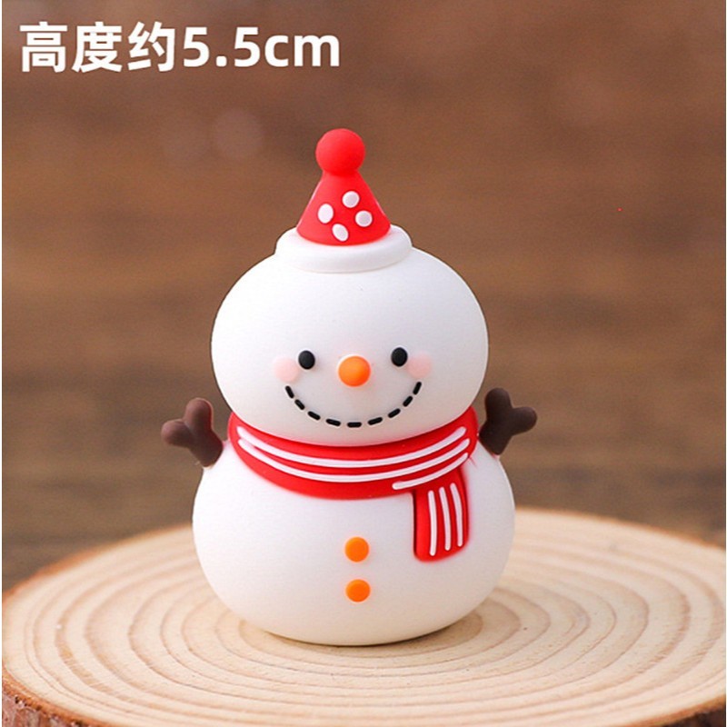 軟膠擺件❰紅色圍巾雪人❱