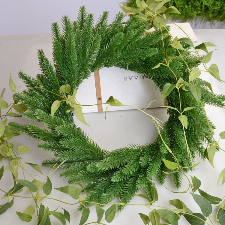 台灣現貨【聖誕仿真松葉插枝】諾貝松松針紅果金果白霜雪花 花圈花藝手作 佈置材料多款 花藝材料 花圈藤圈 DIY 聖誕佈置