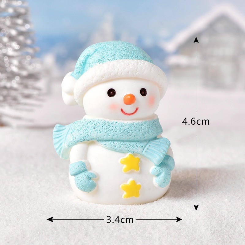 樹脂擺件❰藍色圍巾雪人❱