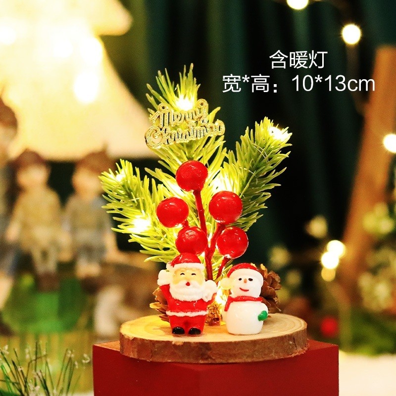 黃燈木片聖誕樹❰雪人老人❱