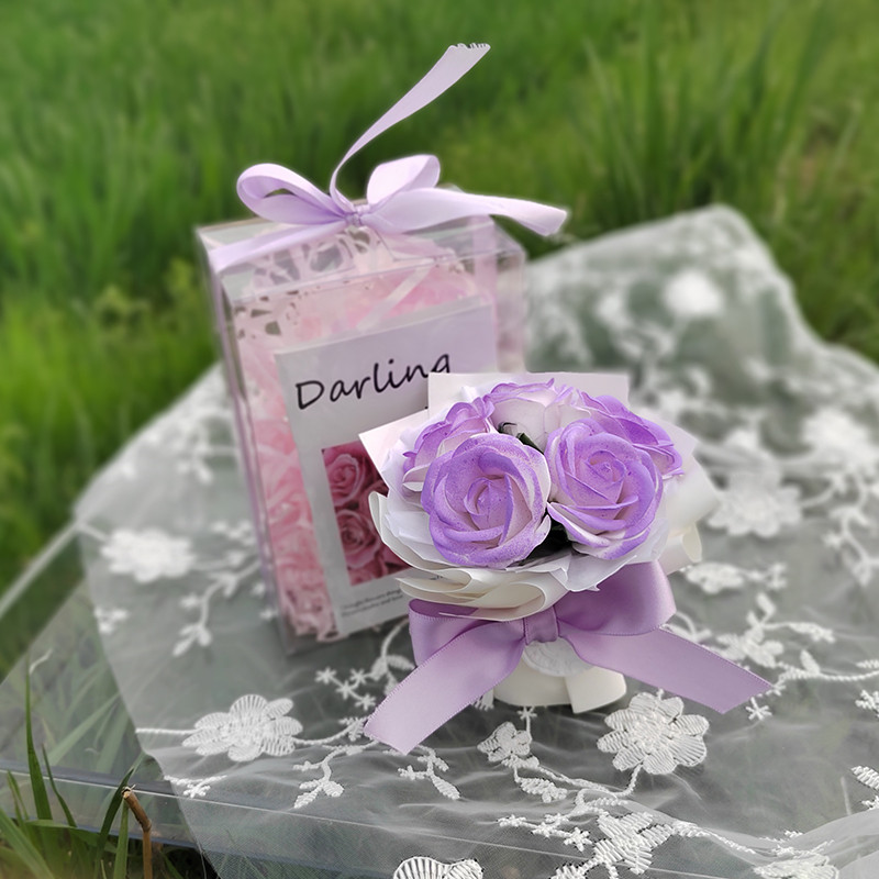 台灣現貨【迷你香皂花束】三朵玫瑰康乃馨向日葵小花束 告白畢業感謝送禮 畢業花束 謝師禮物 生日禮物