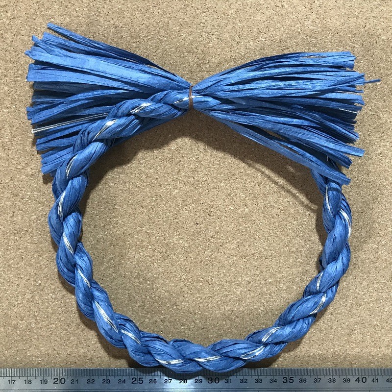 8cm紙藤銀線注連繩(藍)
