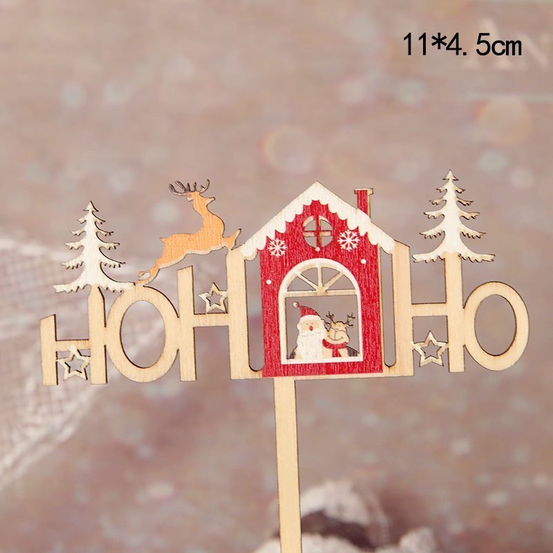 木質插牌❰HoHoHo❱1個