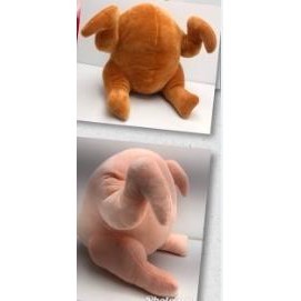 台灣現貨【烤雞造型絨毛玩偶】烤全雞雞腿搞怪擺飾 聖誕交換禮物辦公桌療癒 多尺寸 聖誕佈置