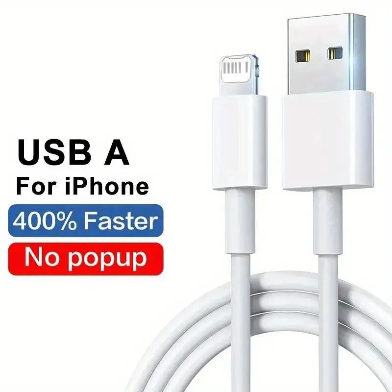 USB Original Fast Charging Cable For 14/13/12/11 Pro Max/X/XR/XS/7/8/14 Plus Phone Earphone Charger Accessories