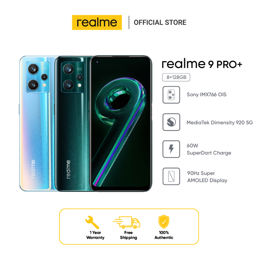 realme 9 Pro+ 5G (8+128GB) 90Hz Super AMOLED |Sony IMX766 OIS| Dimensity 920 5G |SuperDartCharge 60W
