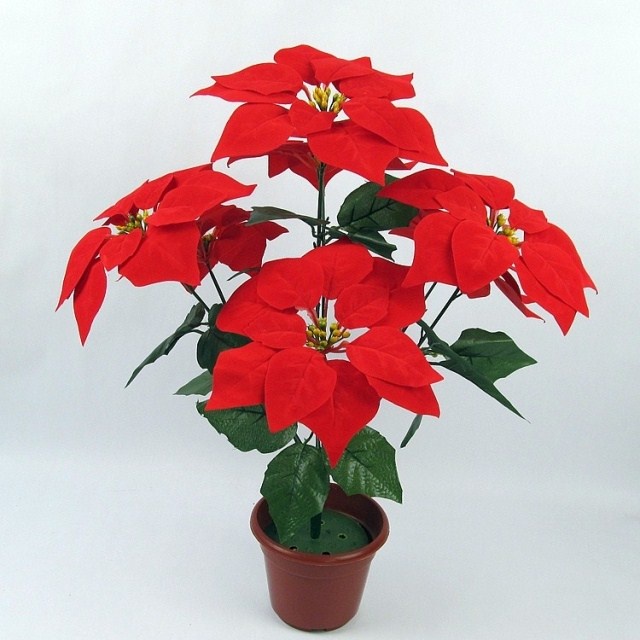 台灣現貨【仿真絹花】一品紅聖誕紅百合牡丹多款可選 仿真花材 拍照打卡 盆栽插花佈置材料