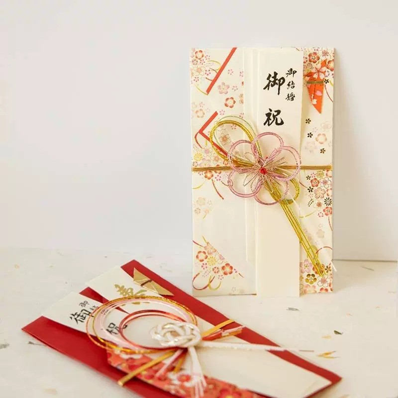 台灣現貨【日式水引祝儀袋】Mizuhiki水引結禮金袋 新年紅包袋 喜慶祝賀送禮包裝 淡路結同心結瑞鶴 包裝材料