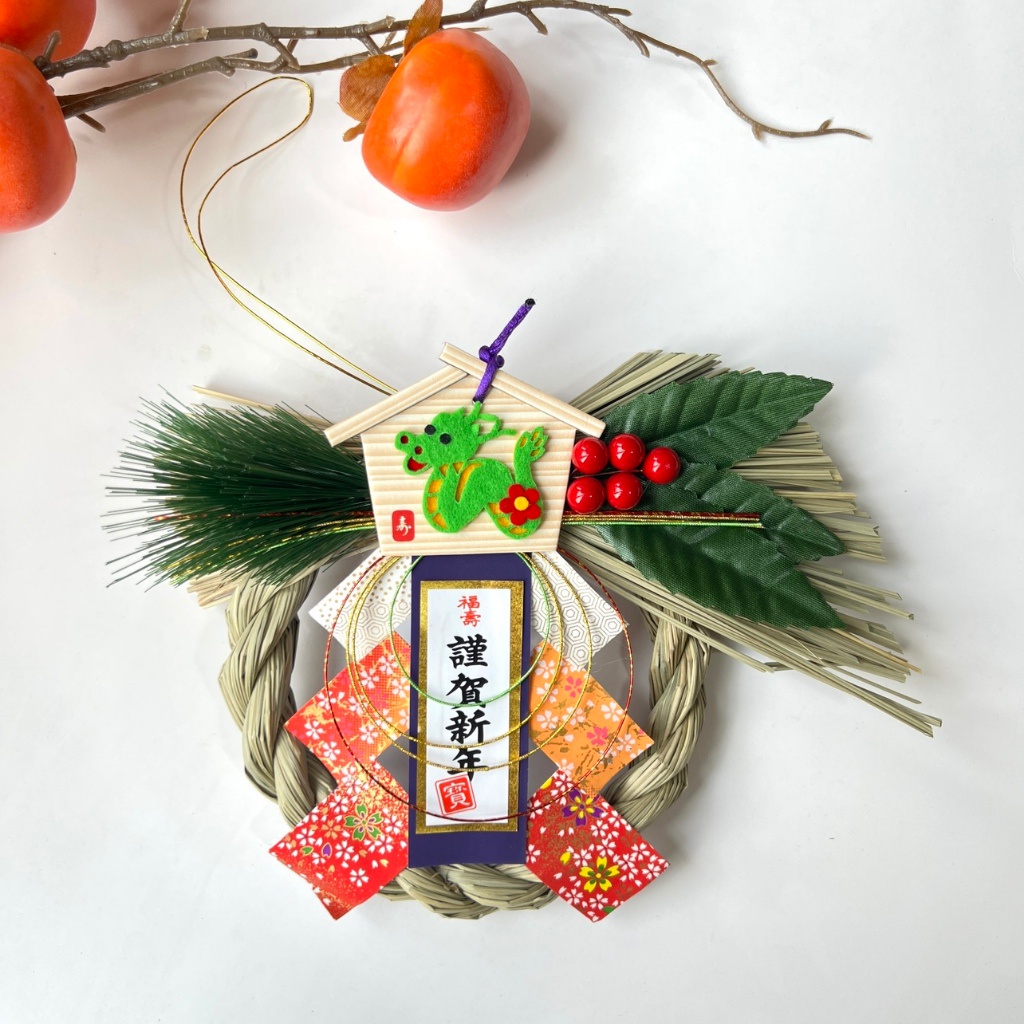 台灣現貨【日式生肖注連繩】正月祝連繩 水引繪扇迎春掛飾 玄關門口牆面裝飾 招福開運 (依選項/賣場規格為準) 新年佈置 