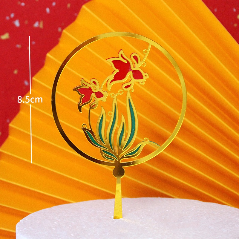 DIY羅扇卡插❰金魚❱(1枝),每款的數量尺寸不同，煩請詳看選項