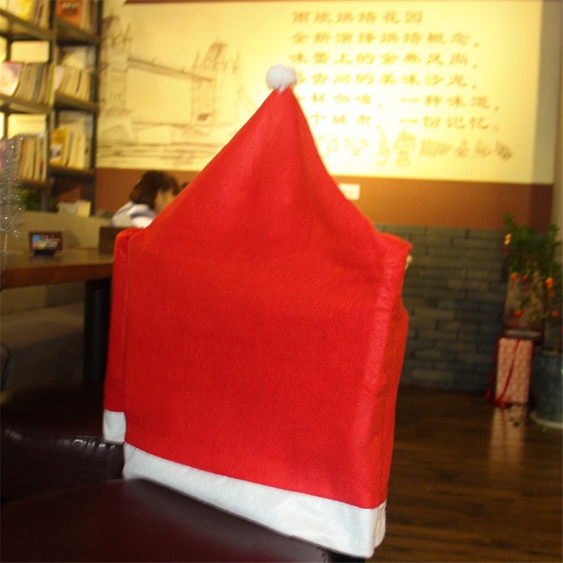 台灣現貨【聖誕帽椅套】椅背裝飾套 2入4入10入 居家餐桌派對佈置 聖誕節氣氛用品 聖誕佈置