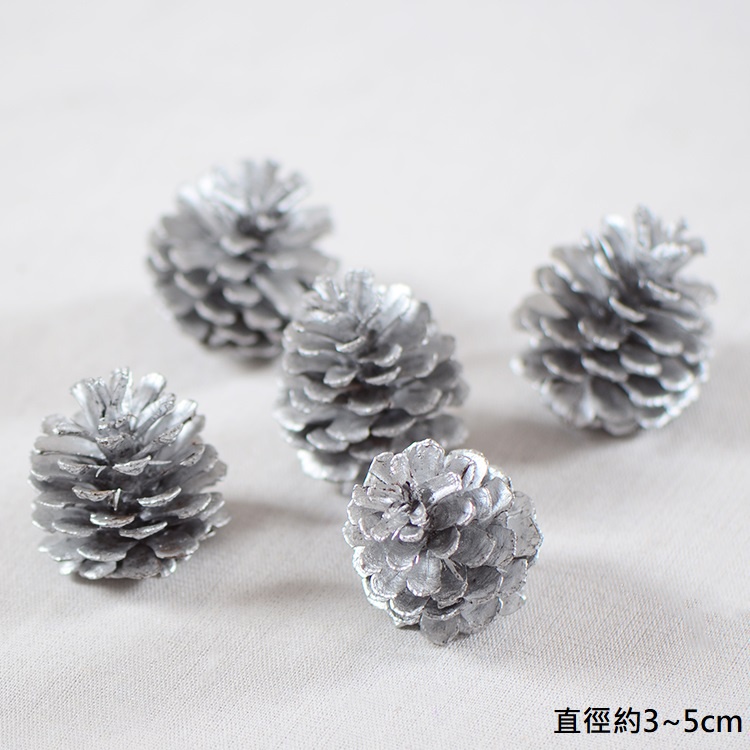 ❰銀色❱小馬尾松果(3顆),🦊~賣場商品眾多，歡迎參觀選購~🦊