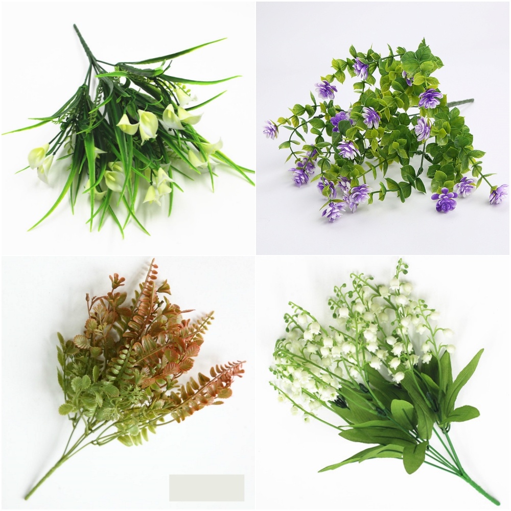 台灣現貨【仿真植物葉材】波士頓蕨小腎蕨尤加利配草 植物牆背景牆佈置 花藝材料花束搭配
