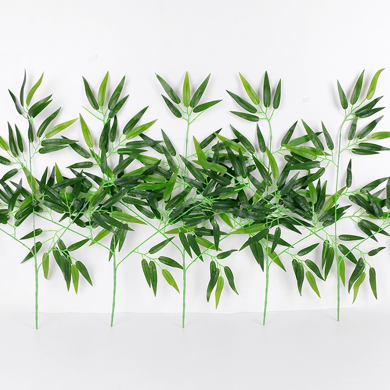 台灣現貨【仿真竹葉葉材插枝】長枝熊貓竹長枝竹葉加密竹葉 花束配葉插花盆栽佈置 香皂永生花搭配 花藝材料