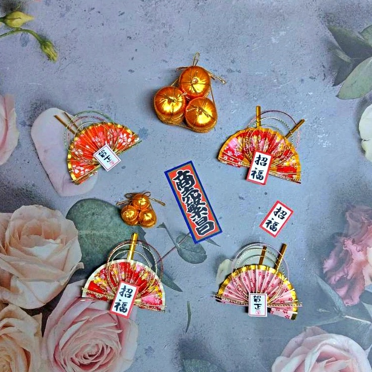 台灣現貨【日式水引繩結材料】Mizuhiki刺繡字卡御守花結 注連繩DIY 新年迎春佈置禮盒裝飾素材 DIY材料包 手作