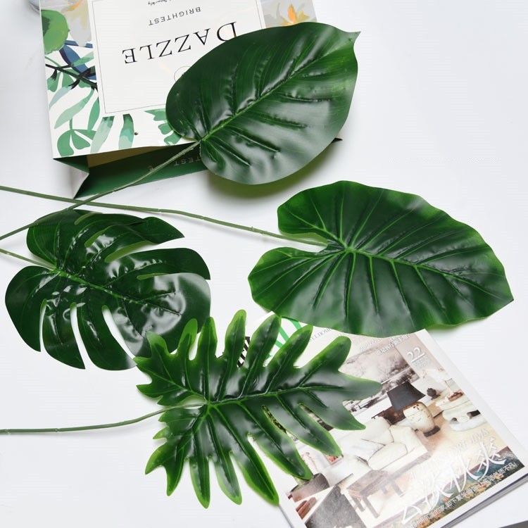 台灣現貨【仿真綠植葉材】波士頓蕨尤加利龜背黃金葛 插花花束盆栽佈置 生日派對拍照背景 花藝材料