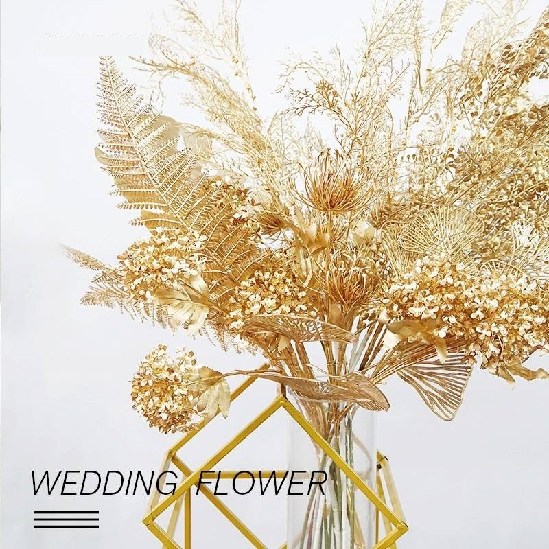 台灣現貨【新年紅金仿真花材】金漆植物冬青紅果插花素材 玄關客廳櫥窗佈置 花瓶盆栽桌花搭配 單款 花藝材料 新年佈置