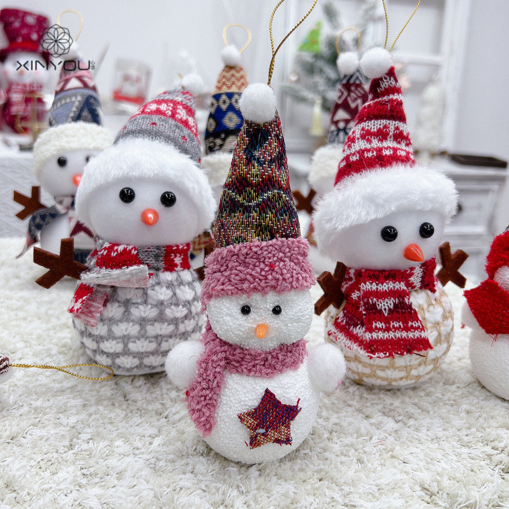台灣現貨【聖誕雪人擺件】16cm北歐雪人絨布雪人保麗龍雪人 花束禮盒桌面櫥窗佈置 交換禮物 聖誕佈置
