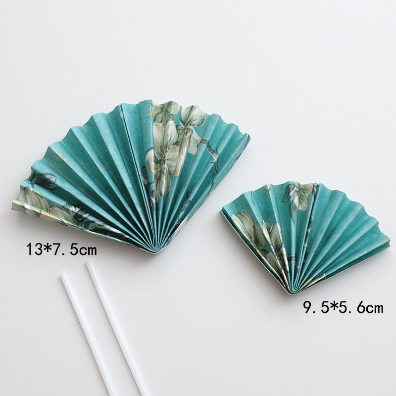 DIY綠色國畫扇組(1組2入),除了特別備註外都是1個的價格