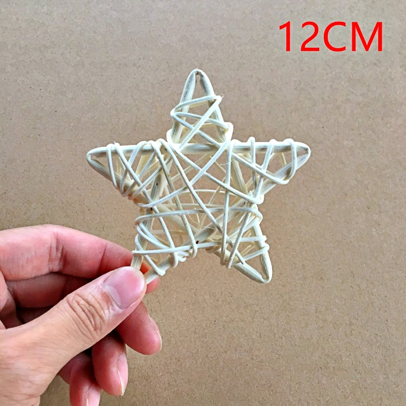 (白色)☆星星藤圈12cm(附贈麻繩),🦊~賣場商品眾多，歡迎參觀選購~🦊