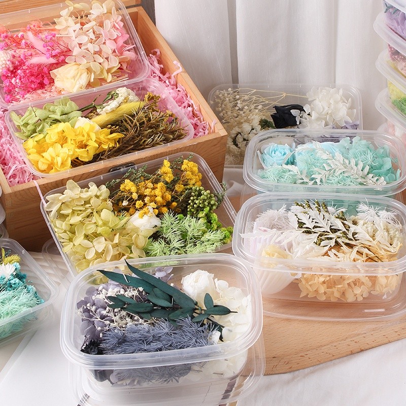 台灣現貨【節慶永生花DIY材料包】永生花乾燥花主題配色 新年聖誕佈置花盒桌面作品 手作體驗送禮素材 手作材料 花藝材料
