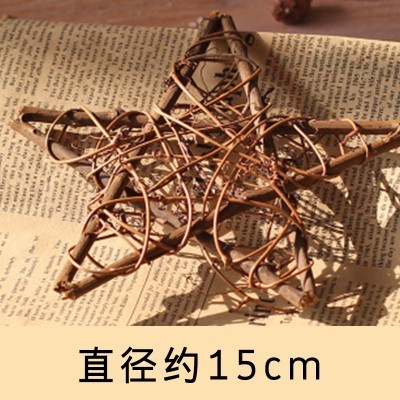 (原色)☆星星藤圈15cm(附贈麻繩),🦊~賣場商品眾多，歡迎參觀選購~🦊