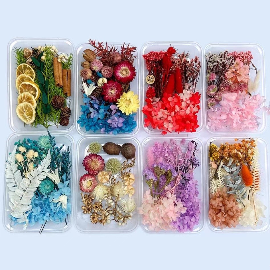 台灣現貨【節慶永生花DIY材料包】永生花乾燥花主題配色 新年聖誕佈置花盒桌面作品 手作體驗送禮素材 手作材料 花藝材料