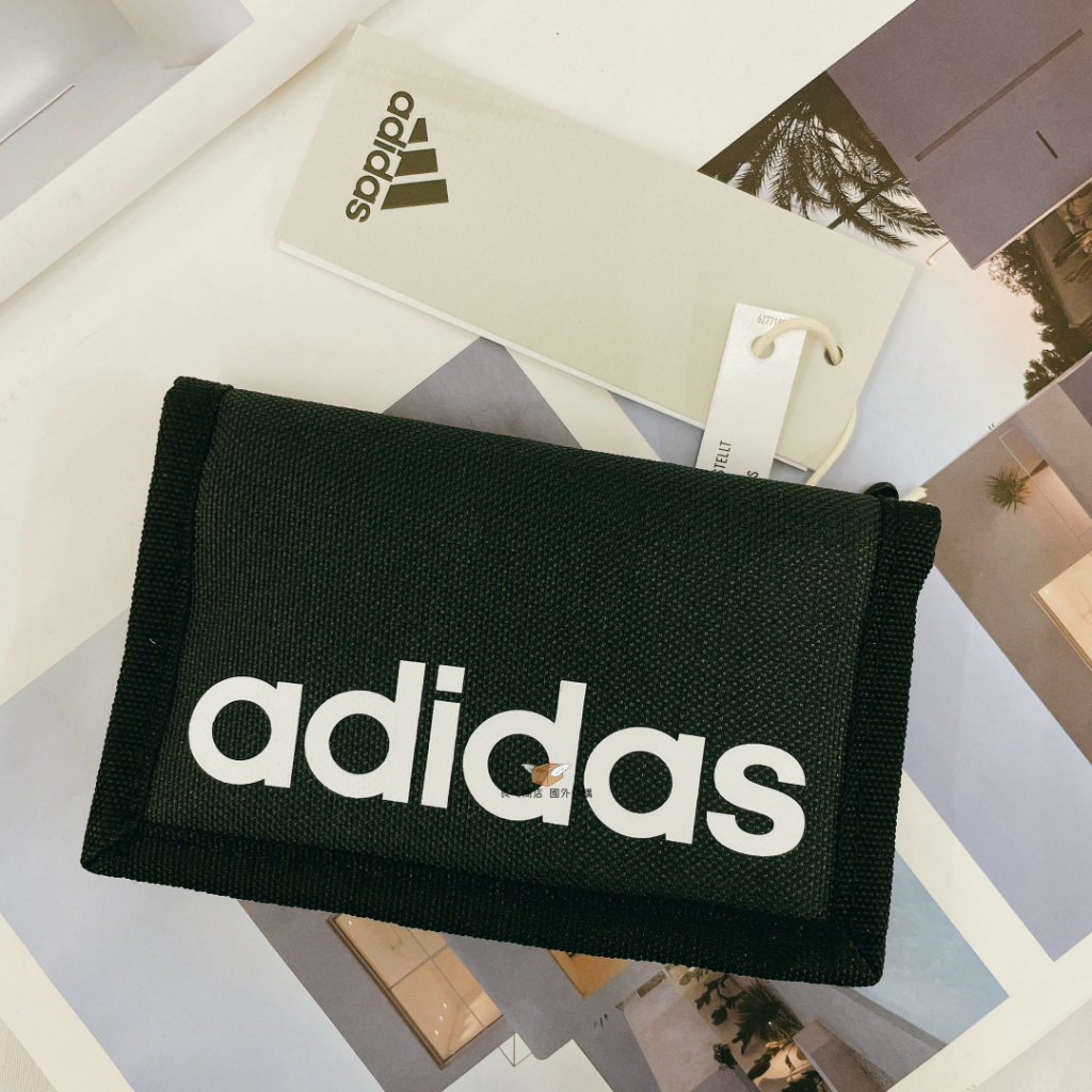 adidas 三折式 錢包 零錢包 短夾 皮夾 黑 保證正品 原賣場遭蝦皮誤刪