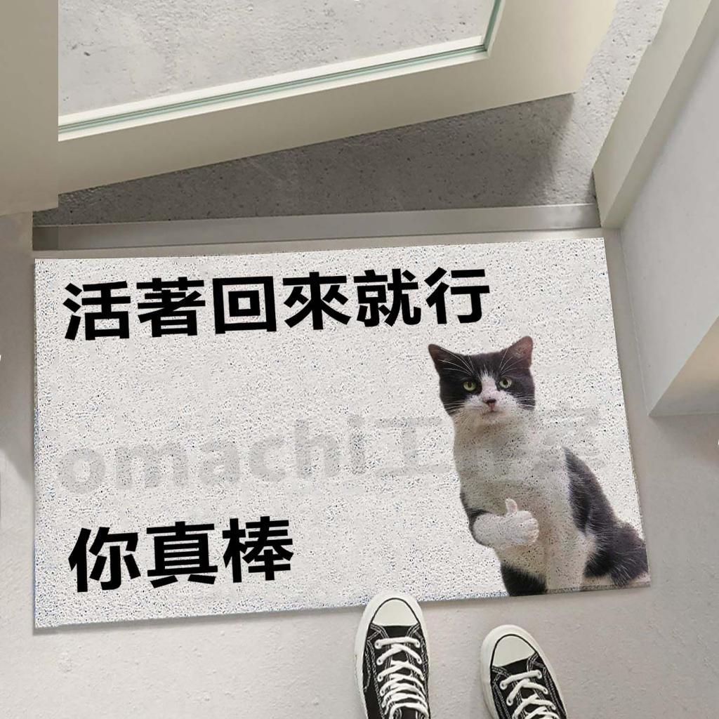 ?????? ♡预购+现货?实拍图 繁体中文版 活着回来就行 你真棒  吉娃娃地垫 家用耐磨脚垫 搞笑礼物