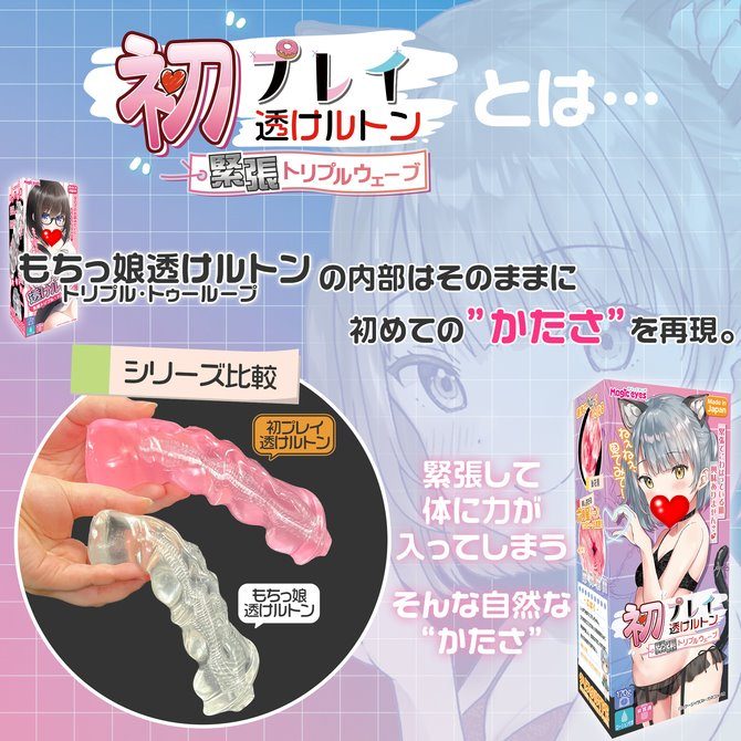 日本Magic eyes 初次體驗 透明激動的三重波浪 男用自慰套 初プレイスケルトン 緊張トリプルウェーブ 透明自慰套