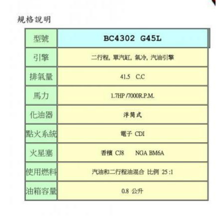 台北現貨 日本小松G45L(ZENOAH)BC4302FW肩掛式硬管割草機 割草機 除草機 打草機  全能小松 商品圖片 2