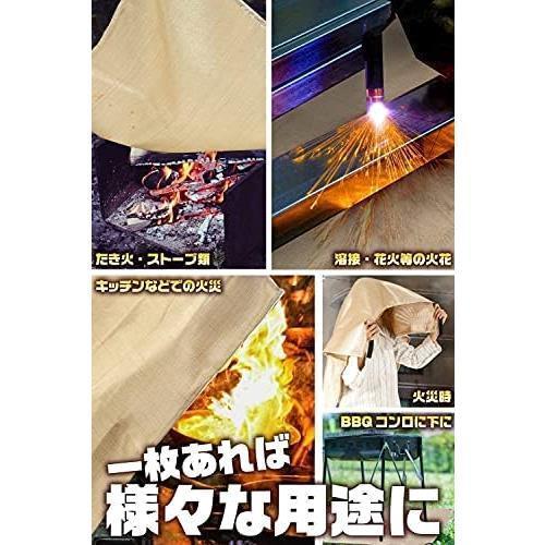 外銷日本 電焊滅火毯 居安專家消防毯 防火毯  消防 安檢 防火墊 野餐 野炊 露營 篝火 烤肉 商品圖片 5