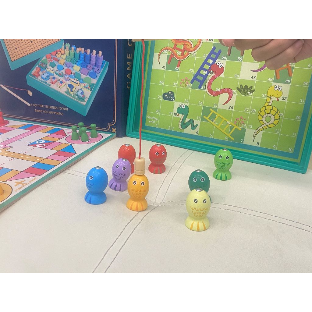 四合一兒童益智桌遊 啟蒙 認知 教育 幼兒發展 教具 玩具 益智玩具 遊戲 桌遊 聖誕禮物 兒童禮物