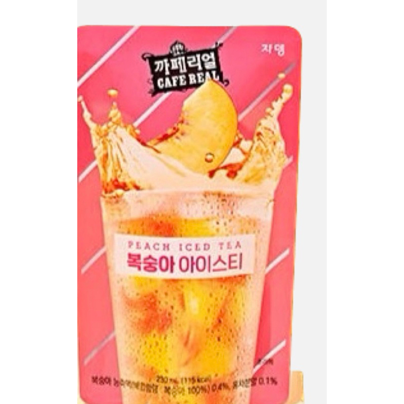 韓國 飲料 Jardin Cafereal 水蜜桃冰茶 230ml 即飲