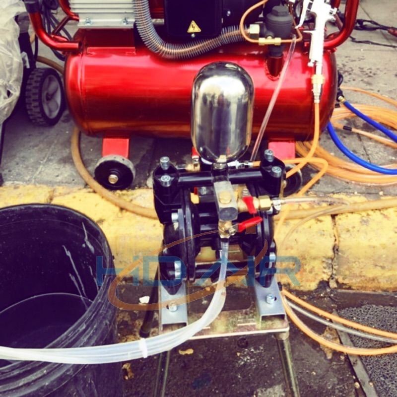 氣動隔膜 四腳仔氣動噴漆 送漆機 噴漆用 氣動雙隔膜 雙隔膜泵浦 幫浦 商品圖片 7