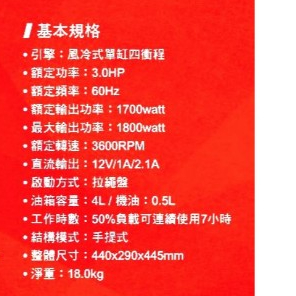 附手開發票SHINKOMI型鋼力SK-DI2000I 靜音變頻式2000W 靜音型發電機 商品圖片 7