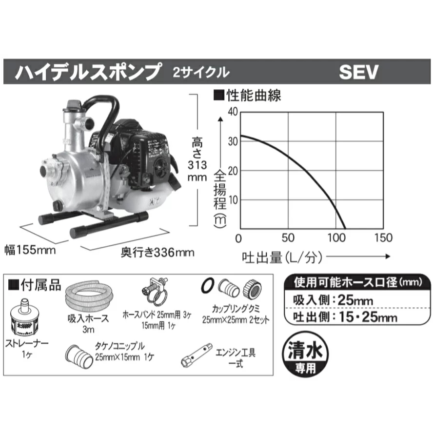 日本第一品牌KOSHIN工進  工信SEV-25L 1英吋抽水機 農用抽水機 引擎抽水機、自吸式大流量 商品圖片 5