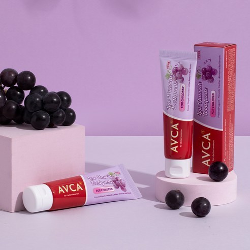 AVCA 低氟兒童牙膏 葡萄口味 60ML