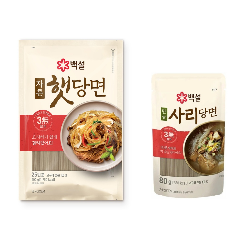 韓國 CJ白雪 韓式冬粉 500g/80g 家庭份 一人份