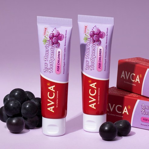 AVCA 低氟兒童牙膏 葡萄口味 60ML