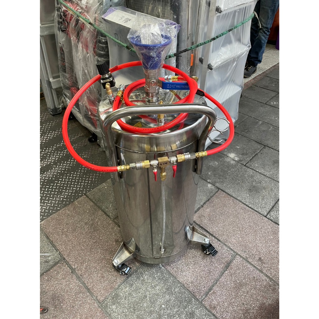 專精泡沫桶 儲氣桶 可樂桶客製化改裝 消毒桶 泡沫機 沖洗桶 潛水BC頭 露營沖洗淋浴 噴藥噴漆 白鐵桶壓力桶 塗料桶 商品圖片 5