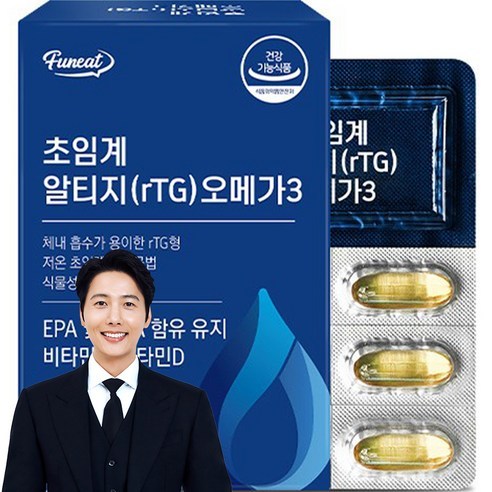 Funeat 韓國 超臨界 rTG Omega-3魚油膠囊 盒裝(1.022mg*30粒)